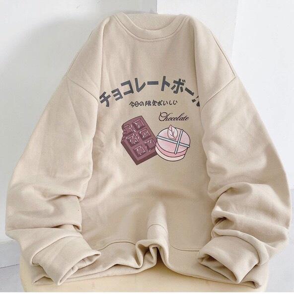 Áo Sweater Socola phong cách Ulzzang Hàn Quốc tay dài họa tiết in hình phong cách cá tính CoolZ CZ5061