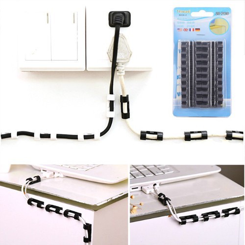 Nẹp Dây Điện Miếng Dán Tường Siêu Dính , Kẹp Đi Dây Điện Kẹp Cố Định Và Giữ Luồn Dây Điện Siêu Sốc an toàn tiện lợi dễ lắp đặt Dây Mạng 