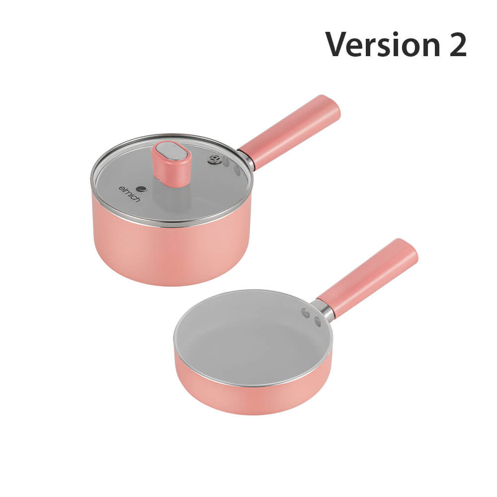 Bộ nồi chảo chống dính 16cm Elmich baby EL-1169AP, Hàng chính hãng, Dùng được nhiều loại bếp - JoyMall
