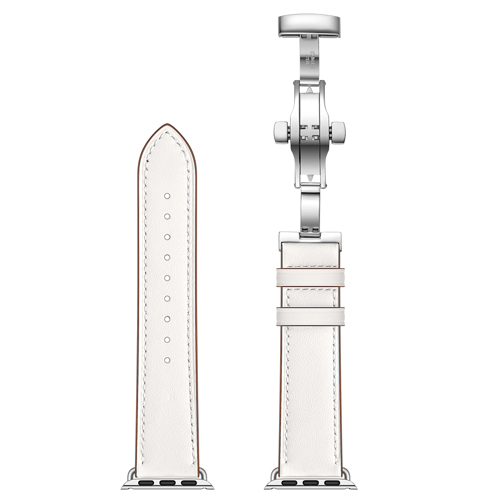 Dây Da Italia Khóa Bạc Chống Gãy Dành Cho Apple Watch 42/44mm