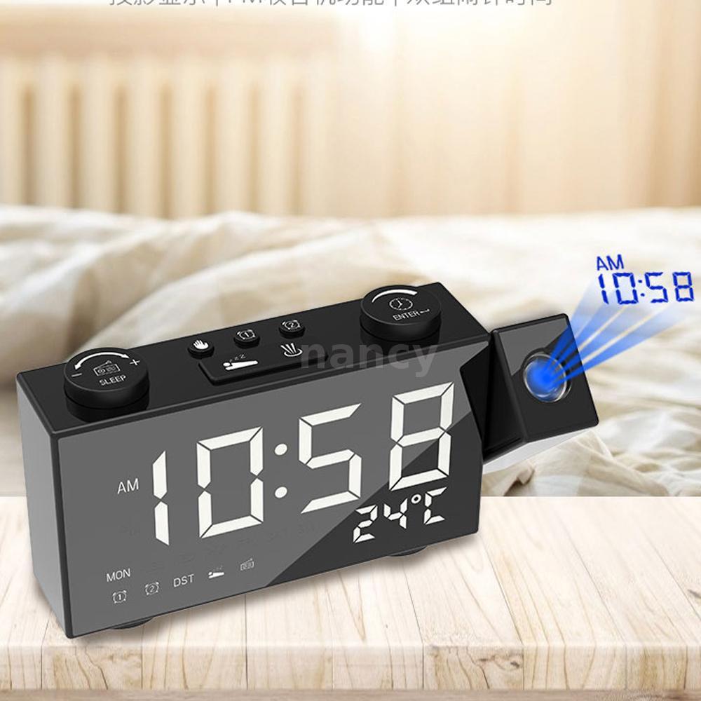 Đồng Hồ Báo Thức Kỹ Thuật Số Không Dây Màn Hình Lcd Đa Năng Với Chức Năng Báo Thức Kép