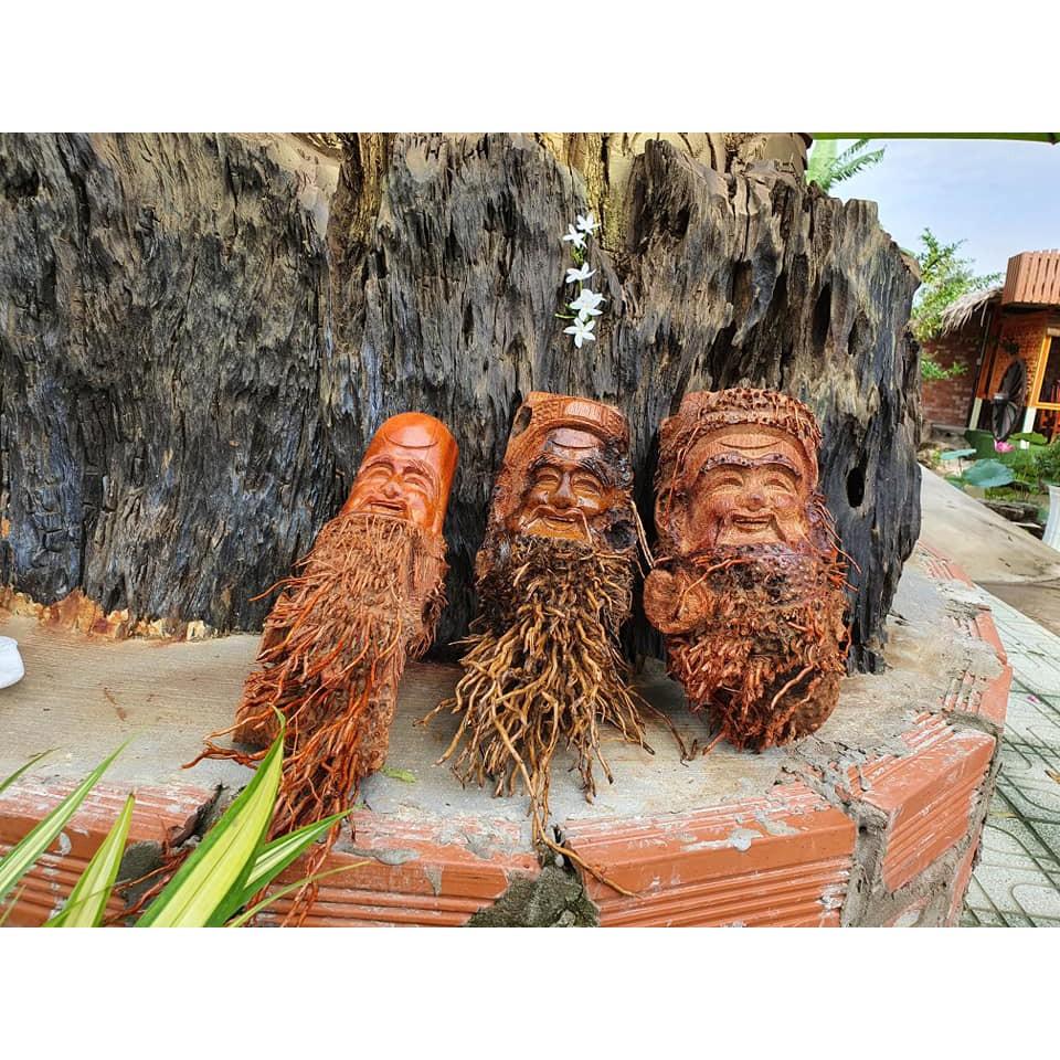 Bộ 3 Ông Phúc - Lộc - Thọ gốc tre điêu khắc - rướcTài Lộc, may mắn đến cho gia chủ