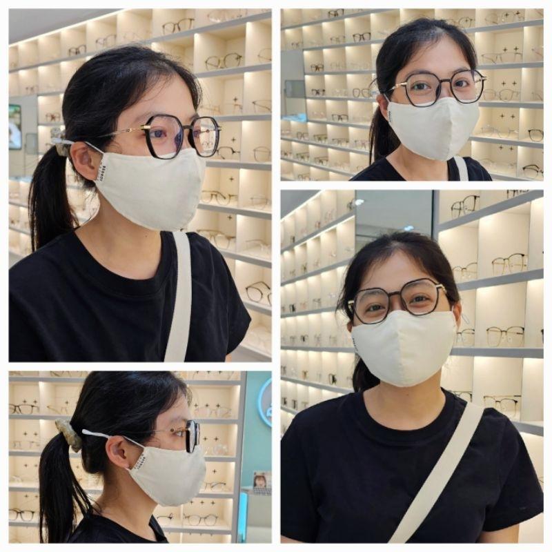 Khẩu trang vải linen, lọc bụi chống nắng, có nẹp mũi