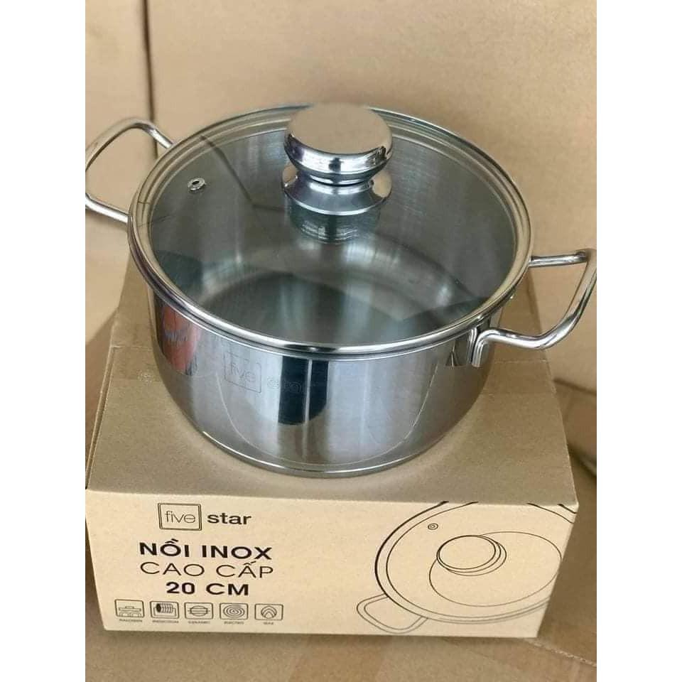 Nồi inox 3 đáy Five Sta size 20cm,24cm