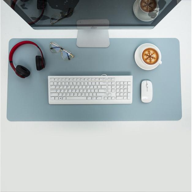 Miếng Lót Bàn Làm Việc DeskPad Da Cỡ Lớn Kiêm Bàn Di Chuột Máy Tính Mouse Pad