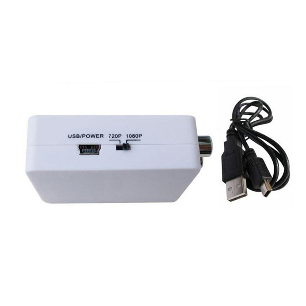 Bộ chuyển đổi AV sang HDMI Scalar chuyển đổi Video Composite Box Mini RCA AV CVBS to HDMI Converter - Màu trắng