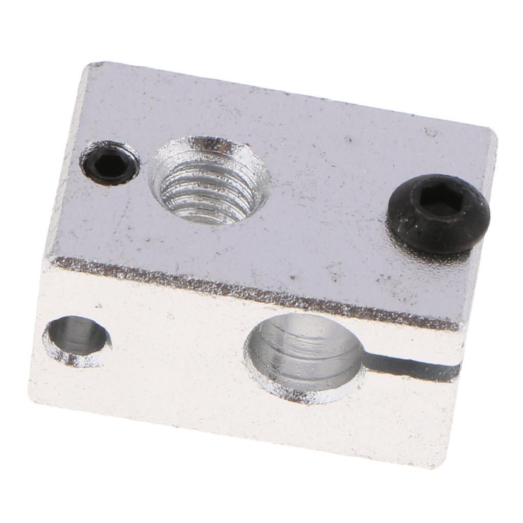 V6 Aluminum Heater Block M6 Nozzle for MK7 MK8 3D Printer Extruder Hot End Heating Block