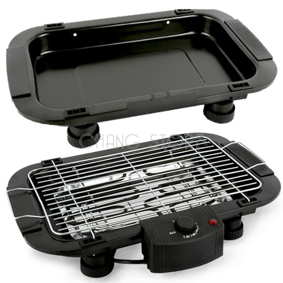 Bếp nướng điện không khói BBQ có khay đựng dầu mỡ tháo lắp dễ dàng, an toàn, tiện lợi