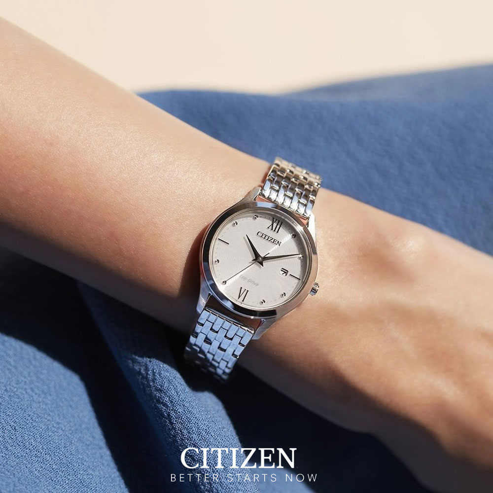 Đồng Hồ Nữ Citizen Dây Thép Không Gỉ EW2530-87A - Mặt Trắng