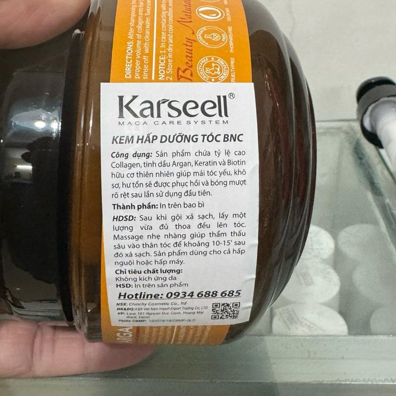 Kem hấp ủ tóc Collagen Karseell BNC phục hồi siêu mượt Argan hair mask 500ml