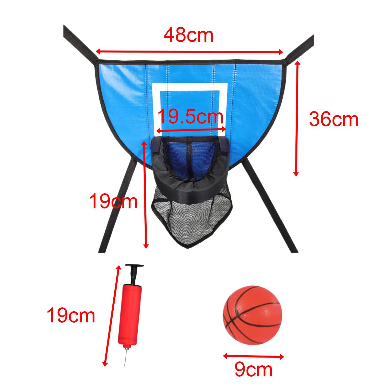 Mini Trampoline Basketball Hoop for Kids with Pump and Ball Basketball Rack