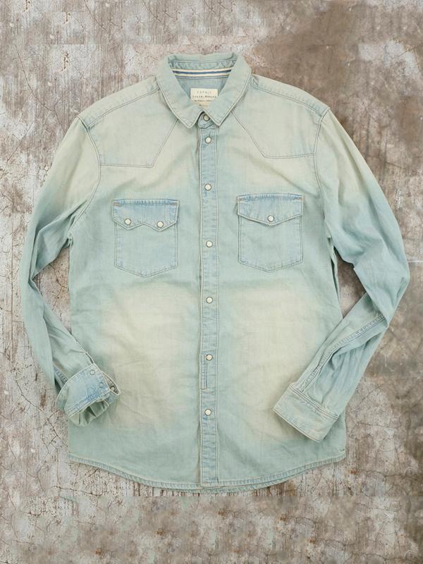 Áo Sơ Mi Nam Esprit DENIM WESTERN SHIRT - Size XL