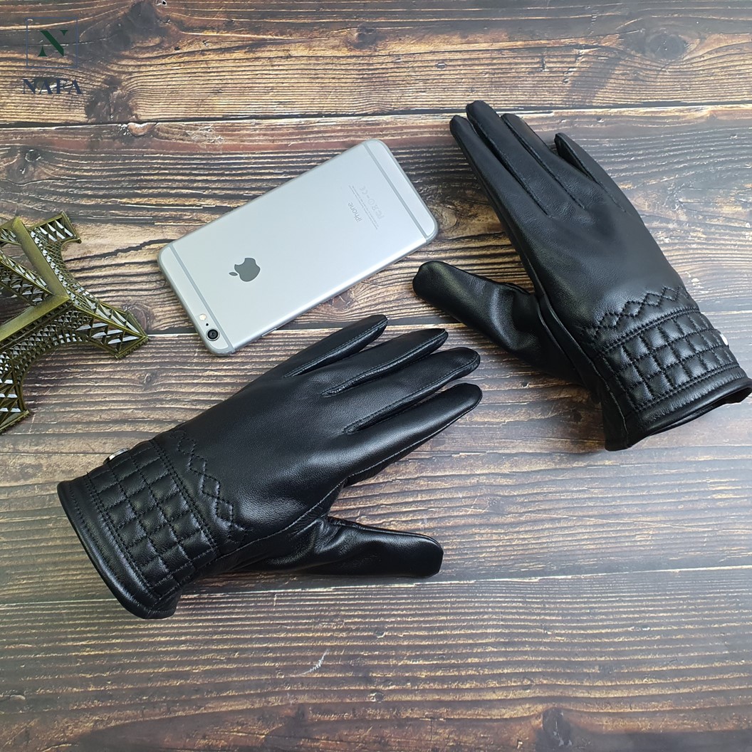 Găng tay da dê cảm ứng điện thoại 10 ngón NAFA GL102 giữ ấm, tiện lợi