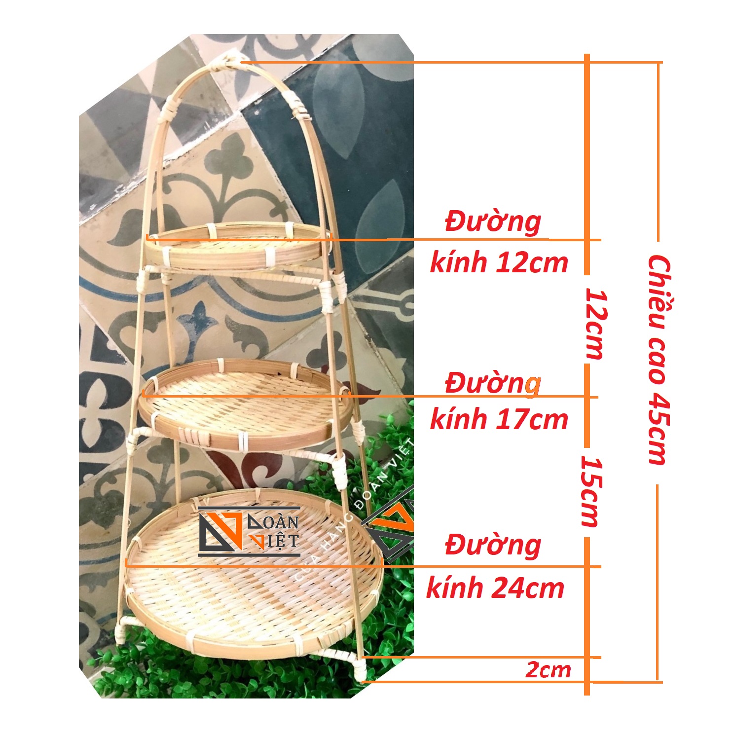 Kệ 3 Tầng Bằng Tre