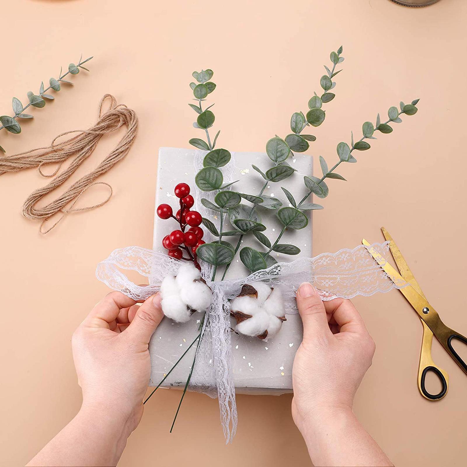 Artificial Eucalyptus Stems   Leaves for Wedding Decor 12pc