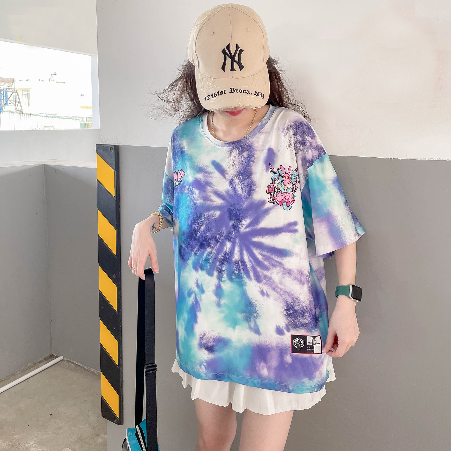 Áo thun loang tay lỡ Unisex form rộng thời trang nam nữ - Rin.H