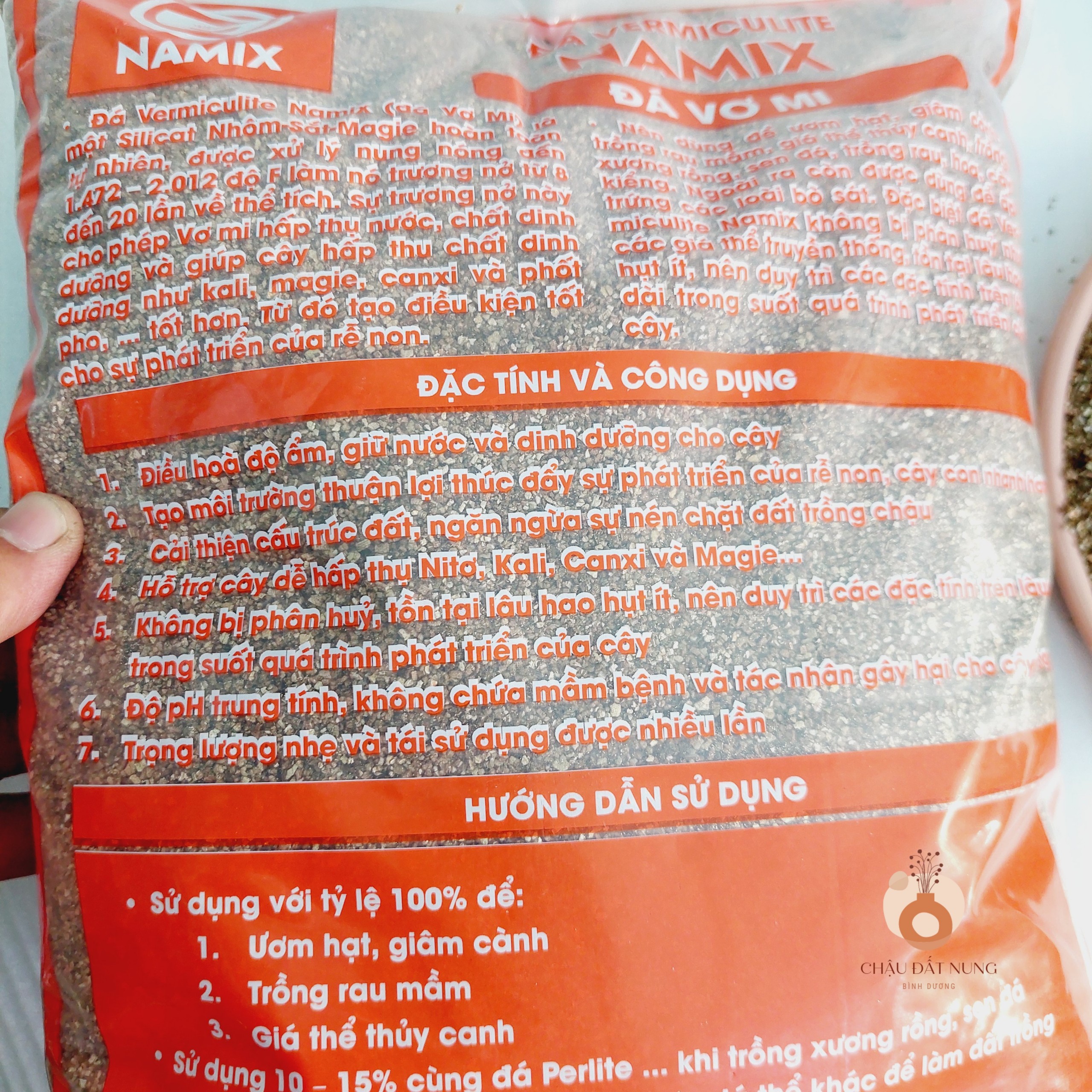 Đá Vermiculite size 2-4mm, điều hòa độ ẩm - kích thích ra rễ - 100gram