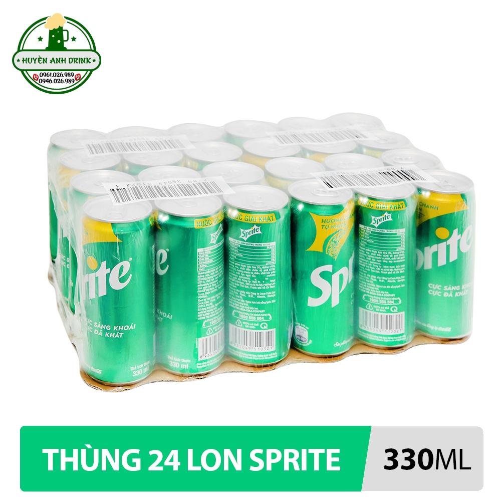 Sprite Lon 330ml - Thùng 24 Lon