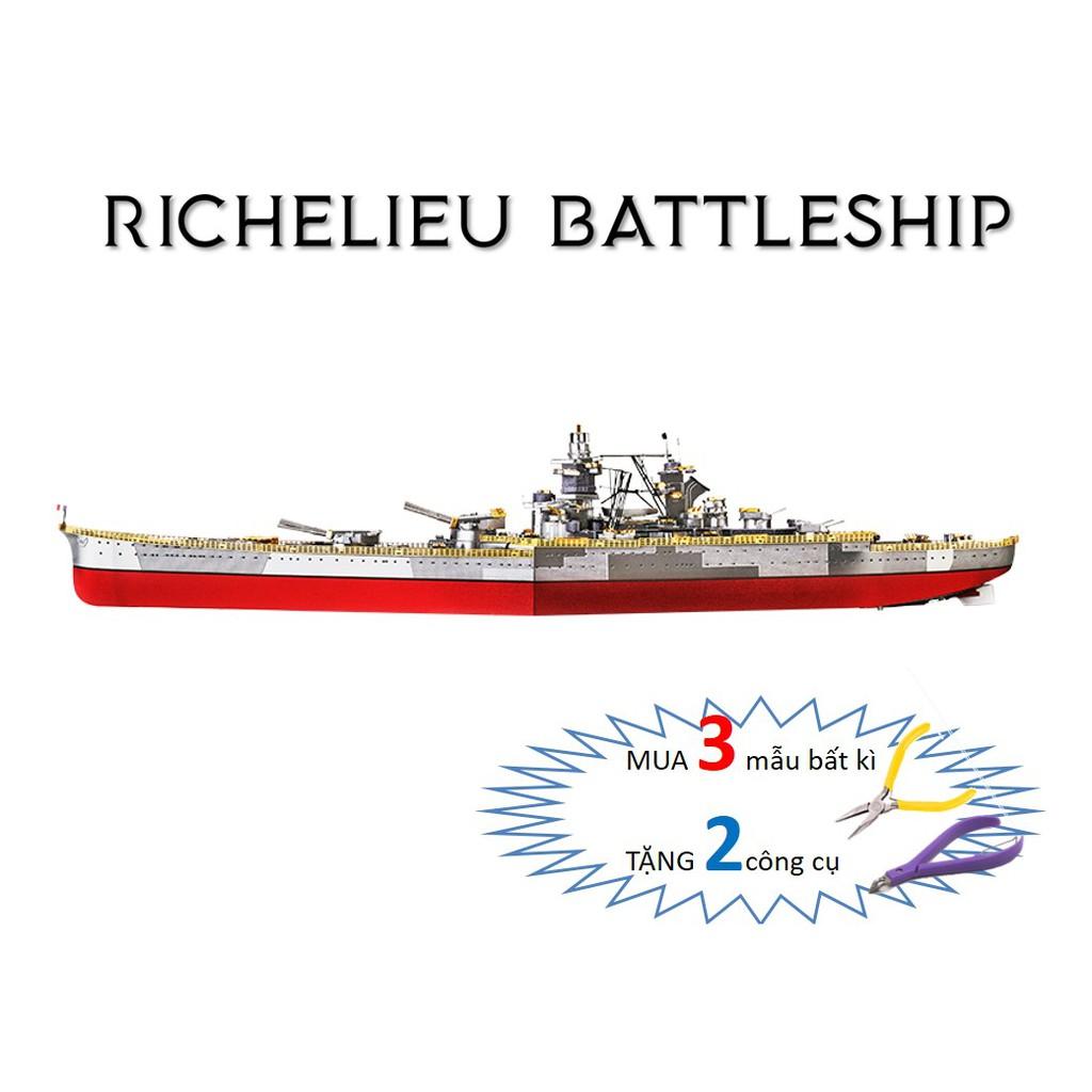 Mô Hình Lắp Ráp 3d Thiết Giáp Hạm Richelieu – Pháp
