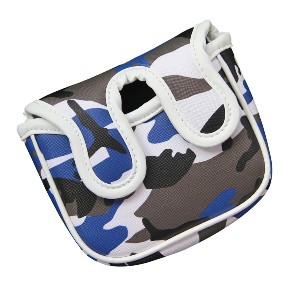 Golf Mallet Putter Headcover, Heel Shaft, Magnetic Closure, Camouflage, Golf Head Cover, Design Fits All Brands