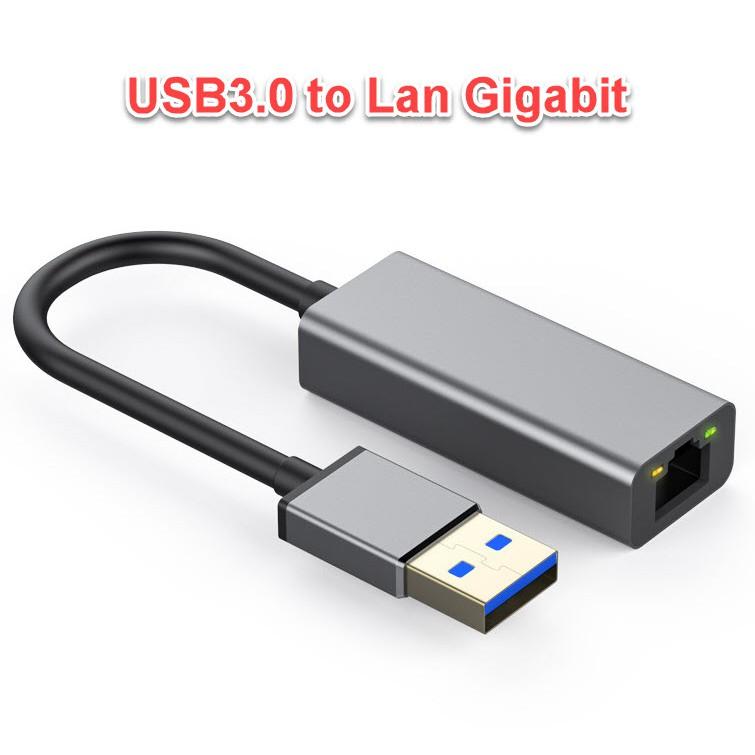 Cáp USB 3.0 to Lan Gigabit vỏ nhôm cao cấp