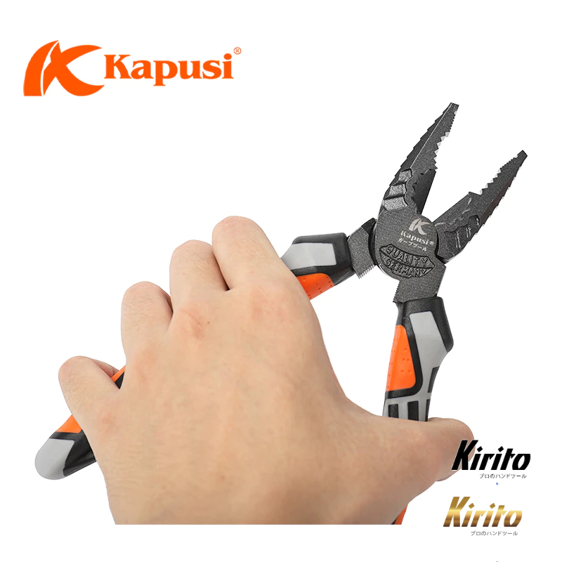 Kìm điện Nhật Kapusi cao cấp kiểu đức thép CRV cao cấp, trợ lực 30%