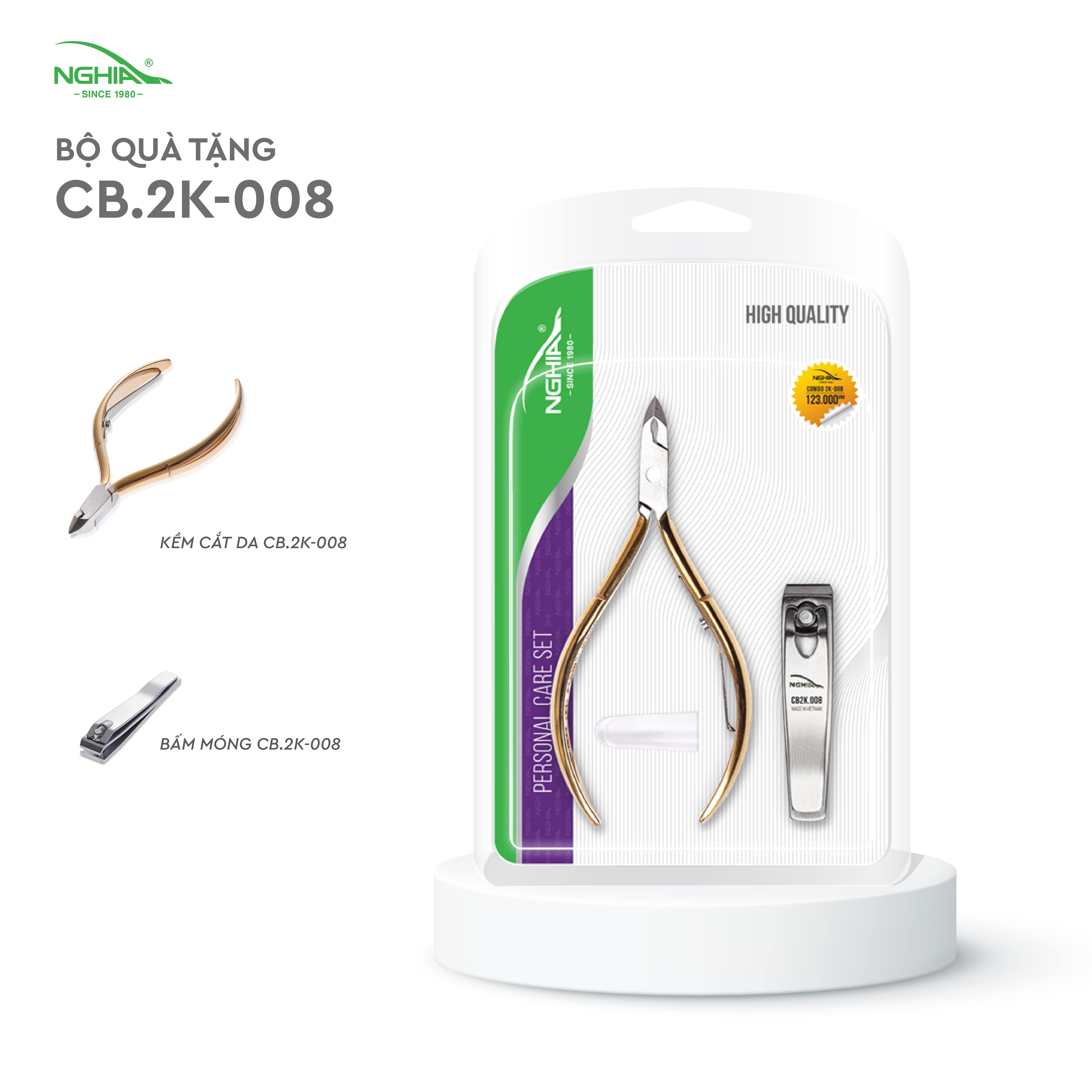 Combo 2 Sản Phẩm (Kềm Da - Bấm Móng) KỀM NGHĨA CB.2K-008