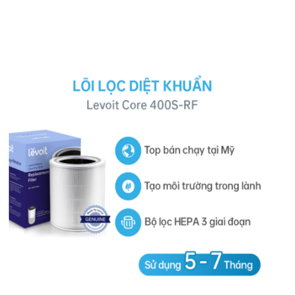 Lõi Lọc Diệt Khuẩn Cho Máy Lọc Không Khí Levoit Core 400S RF - Hàng Chính Hãng