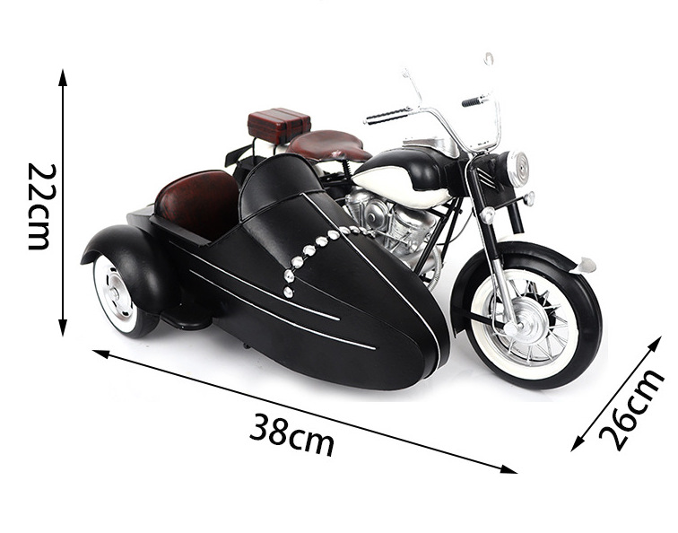 Mô Hình Xe Sidecar Retro - Trang Trí Vintage