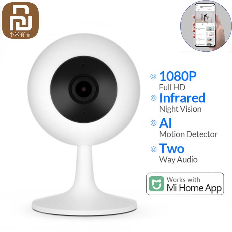 Youpin Smart Webcam Phiên bản phổ biến 110° 1080P HD Tầm nhìn ban đêm Webcam Wifi IP Home Cam để hoạt động với Mijia APP Màu sắc: trắng Phích cắm EU