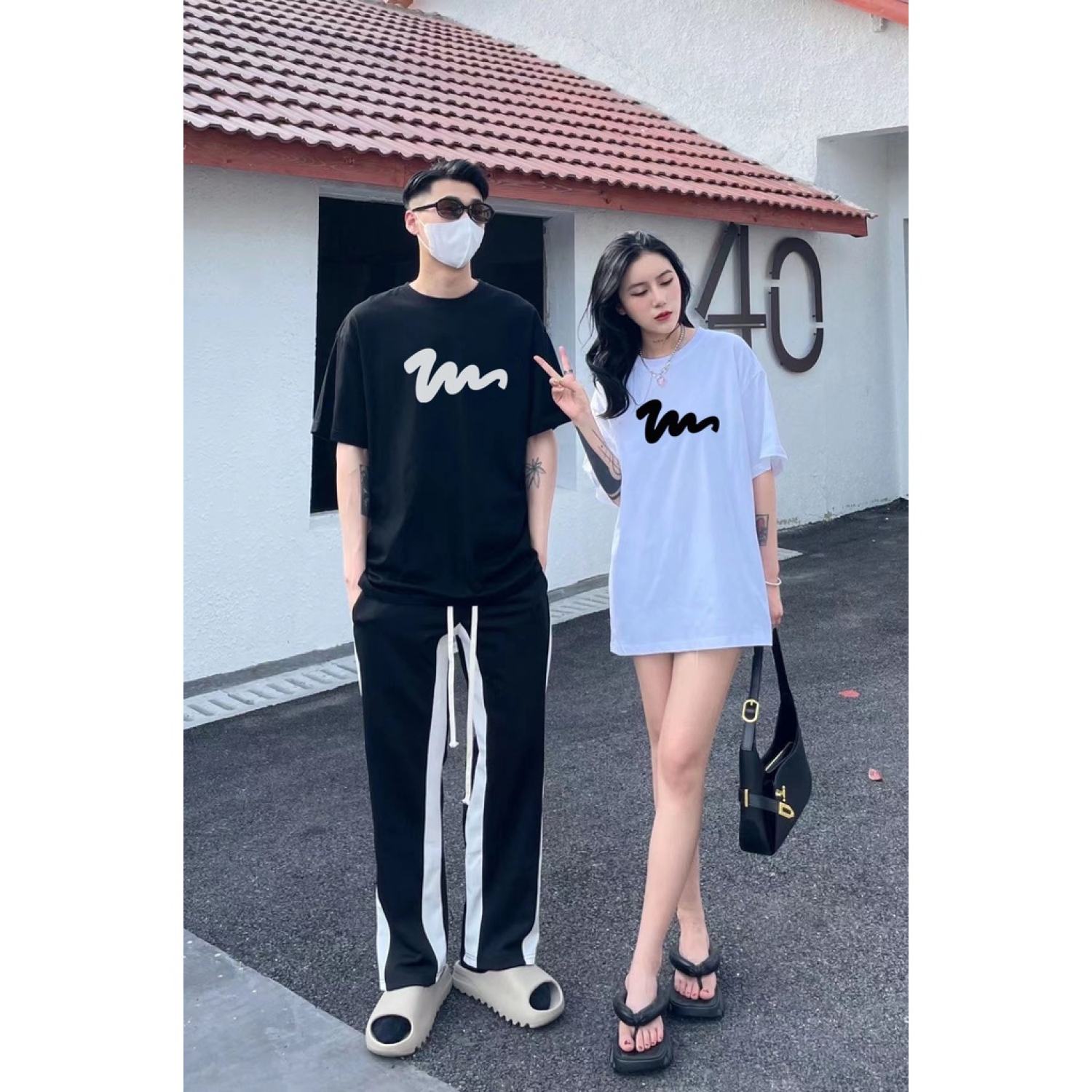 Áo thun nam nữ nét bút, áo phông unisex form rộng chất cotton mát mịn thấm hút mồ hôi