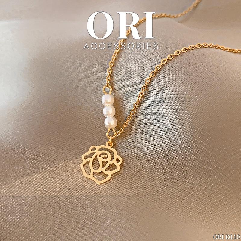 Dây chuyền nữ hình hoa hồng Rosa thời trang ORI ACCESSORIES D110