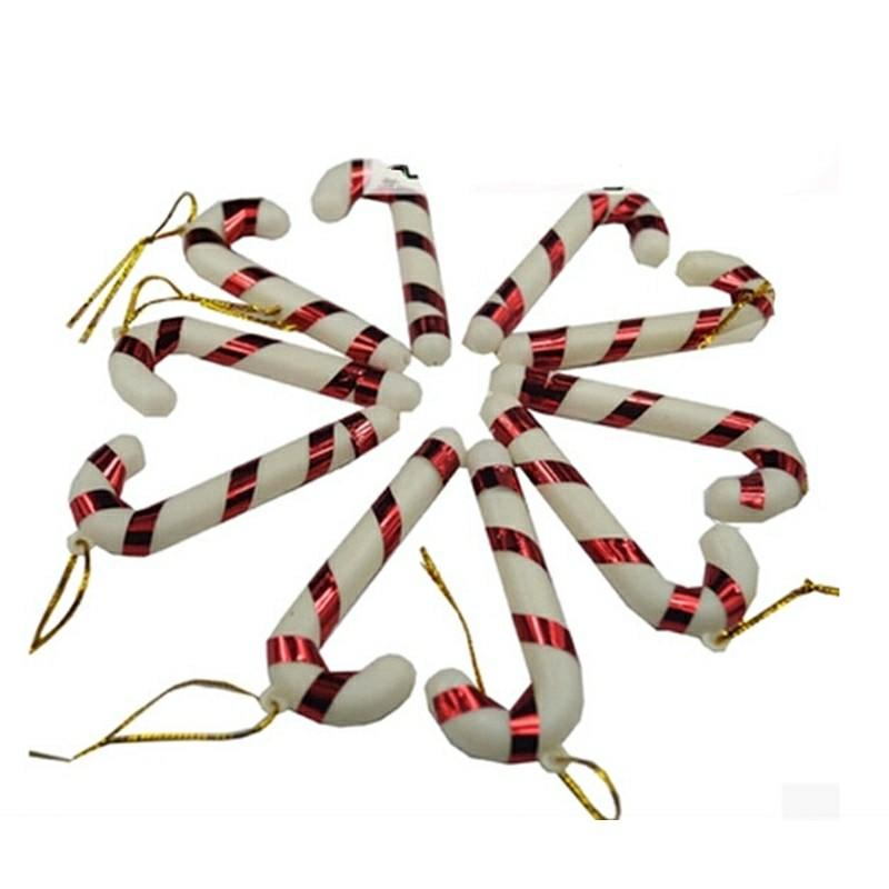 Set 6 Cây Gậy Nhựa Nhiều Màu Dùng Trang Trí Cây Thông Noel