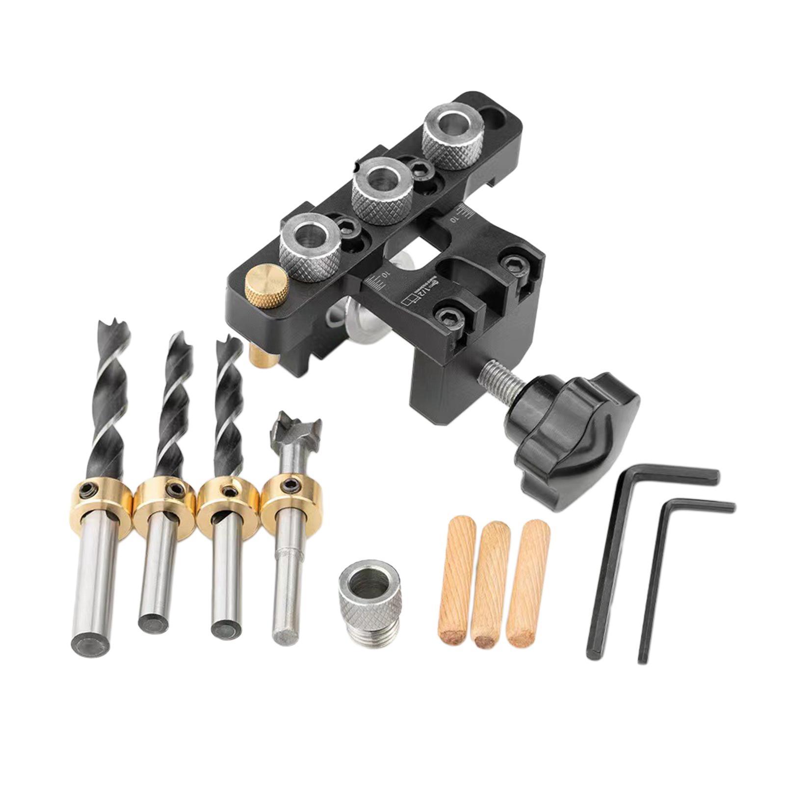 Positioning Puncher Woodworking Punching Tool 3 in 1 Woodworking Self Centering Dowel Drill Guide for Crafting Carpentry Tool