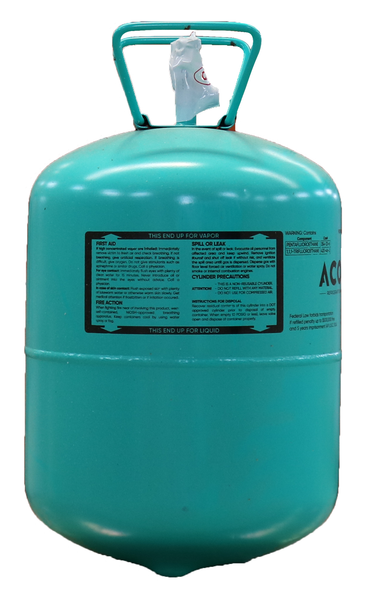 Gas lạnh ACOOL R507 11,3 kg dùng cho hệ thống lạnh - Hàng chính hãng.