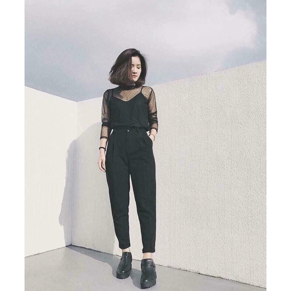 Quần  baggy dáng công sở chất đẹp