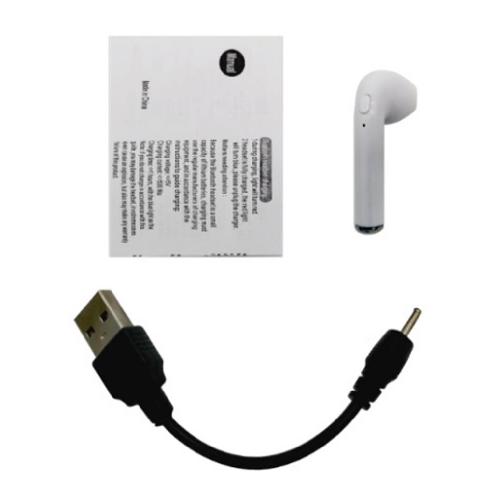 I7s Bluetooth Earphone Sport Mini True Wireless Earbuds single ear White