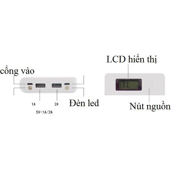 BOx sạc dự phòng 8 cell , mạch sạc dự phòng 2A, mạch sạc pin 18650