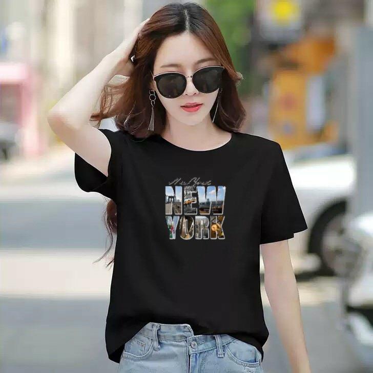  Áo thun nữ MXM form rộng in chữ NewYork thun cotton 4 chiều từ 45-60kg ( ANU039 )