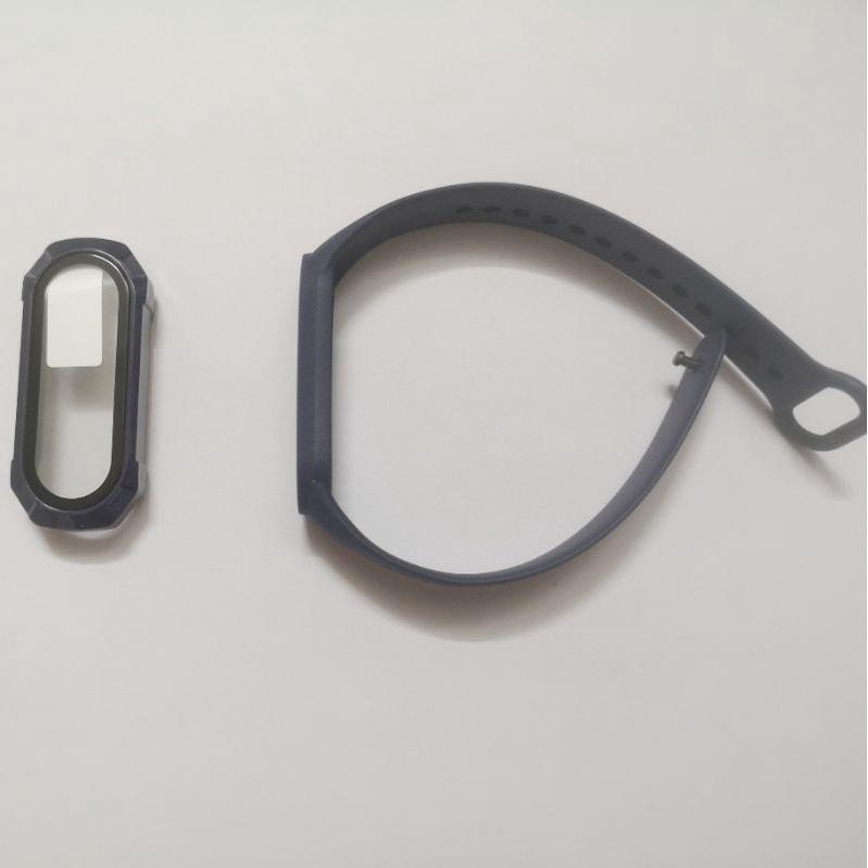Dây Silicon và Ốp kính cường lực bảo vệ cho đồng hồ Xiaomi Miband 6