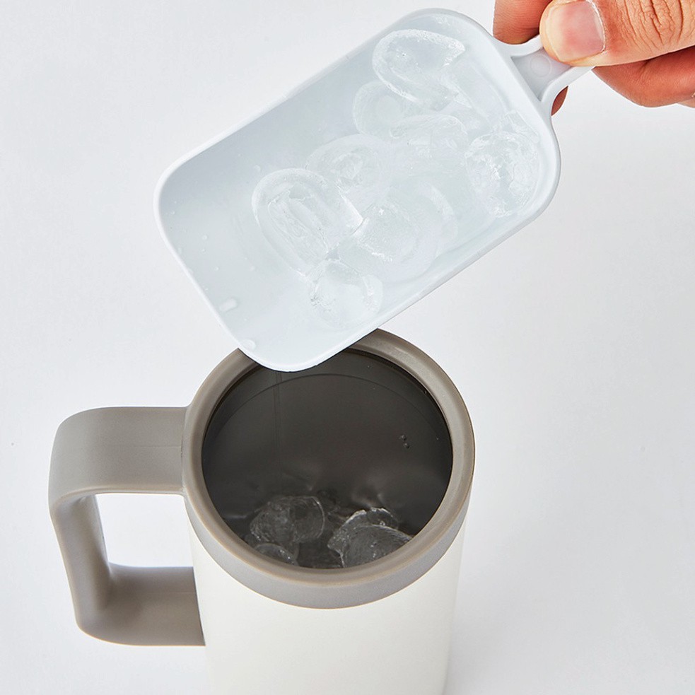 Ly Giữ Nhiệt Lock&Lock Có Tay Cầm Table Mug LHC4247 - Hàng Chính Hãng, Đóng Mở Nắp Bằng Một Tay - Tặng Kèm Cọ Rửa Ống Hút