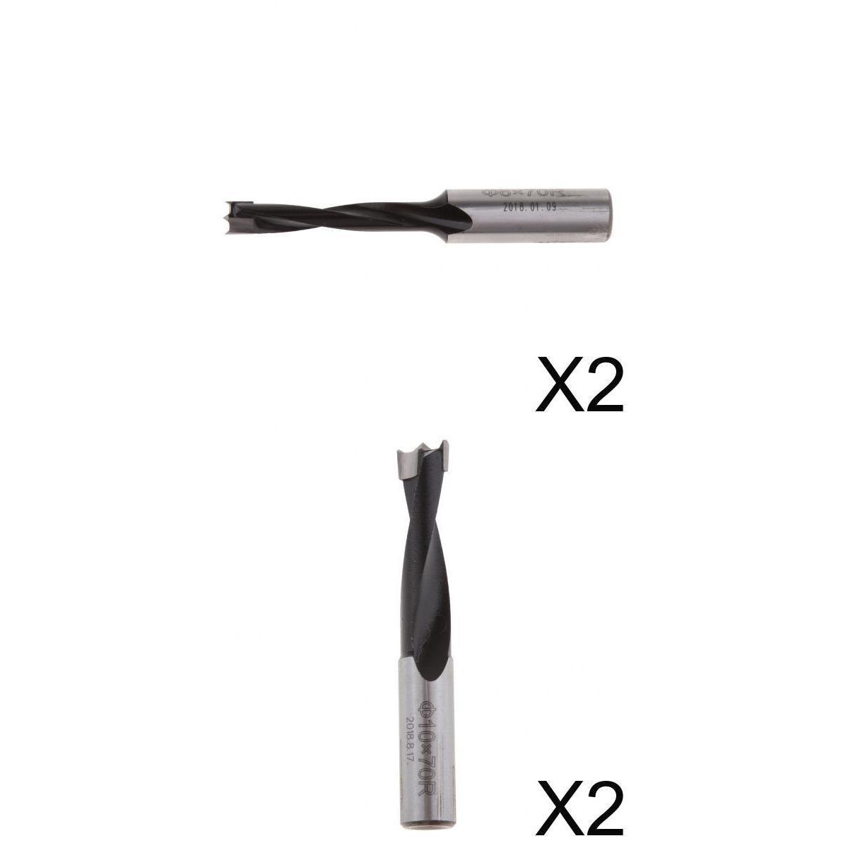 4 Pieces 70mm Carbide Brad Point Boring Bits Right Hand Woodworking