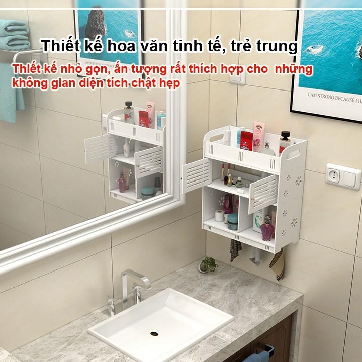 Tủ nhà tắm chống thấm nước - Kệ lắp ráp treo tường nhà tắm
