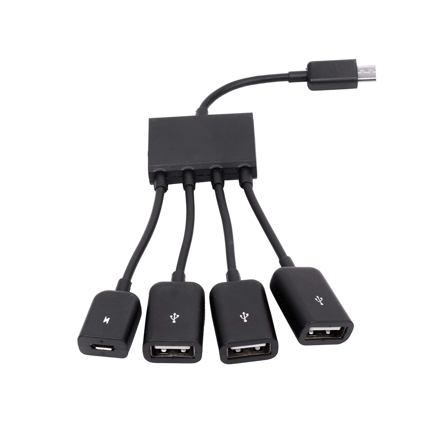 ROGTZ Cáp OTG 4 đầu cho Android - Kết Nối Điện Thoại Với Bàn Phím Và Chuột - Hàng Nhập Khẩu