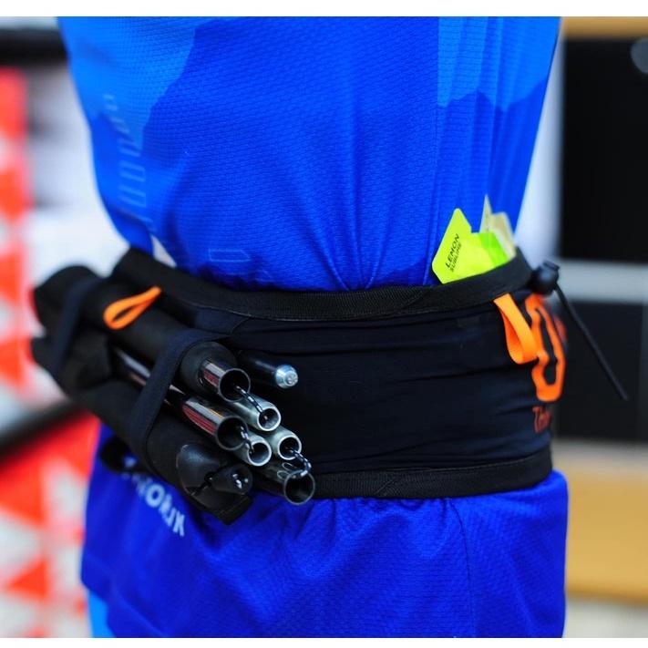 Đai chạy bộ OTSO Running Belt Black/Orange - Đen cam