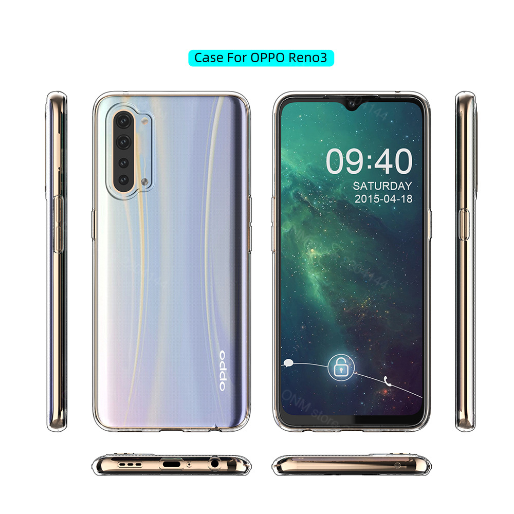 Ốp lưng dẻo silicon cho Oppo Reno 3 hiệu Ultra Thin siêu mỏng 0.6mm, chống trầy, chống bụi - Hàng nhập khẩu