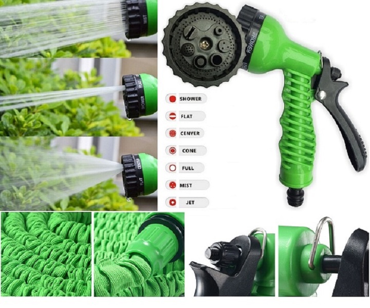 Bộ Vòi Xịt Tưới Cây, Rửa Xe Co Giãn Đa Năng 30M