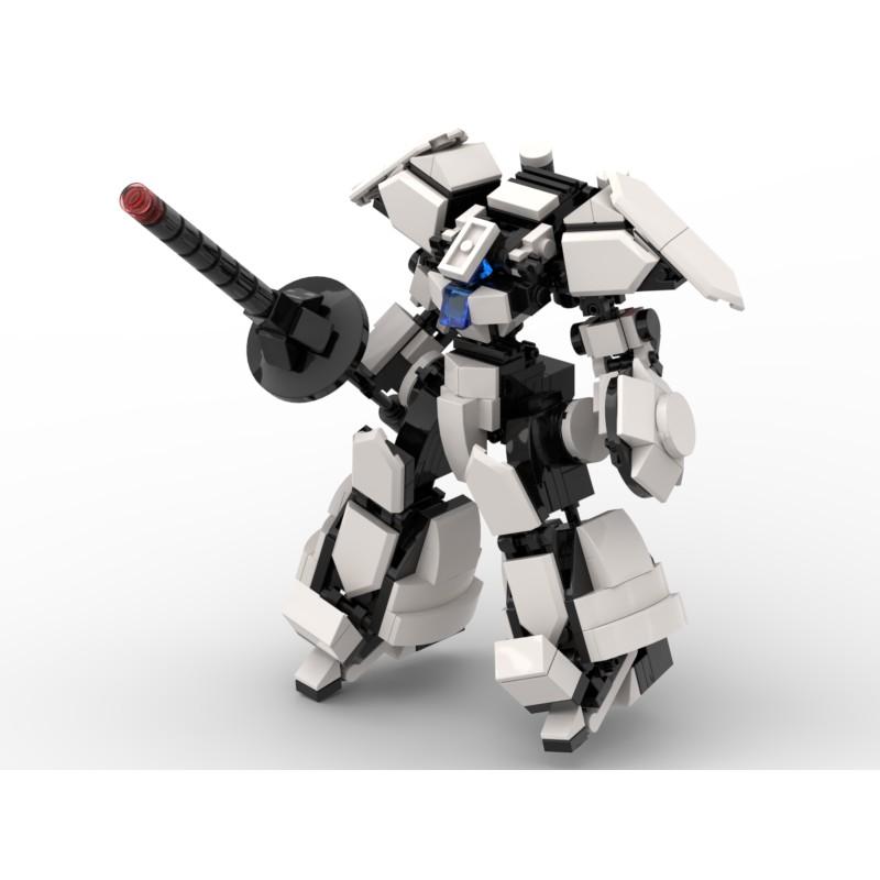 Đồ chơi lắp ráp Robot mech moc Steel White