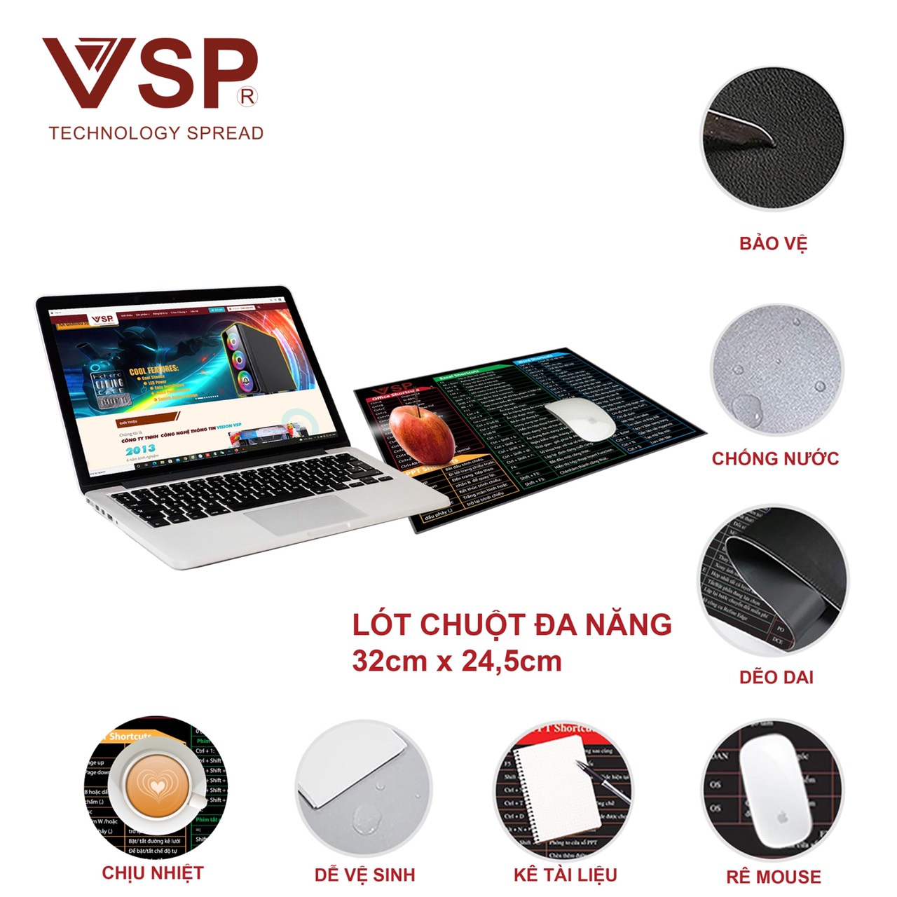 Lót chuột Pad Q9 Đa Nhiệm-hàng chính hãng