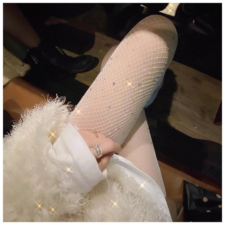 Quần tất, vớ quần lưới đính đá lấp lánh bling bling se.xy thời trang, siêubền không rách không xước Nữ Women